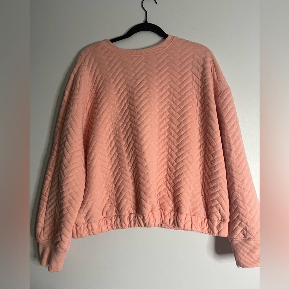 New Day Chevron Quilted Sweatshirt Sz XL